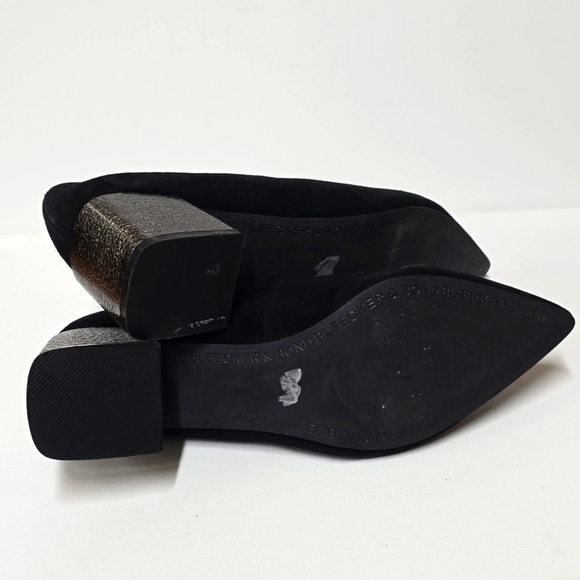 Bleecker and Bond Suede Metallic Heel Shoes - Picture 8 of 8